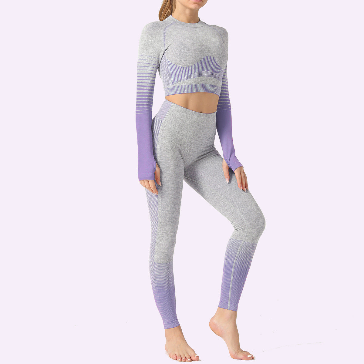 Seamless Gradient Yoga Set