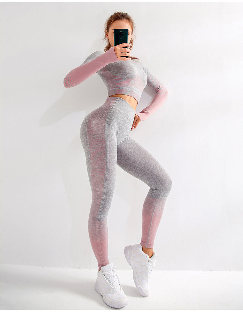 Seamless Gradient Yoga Set
