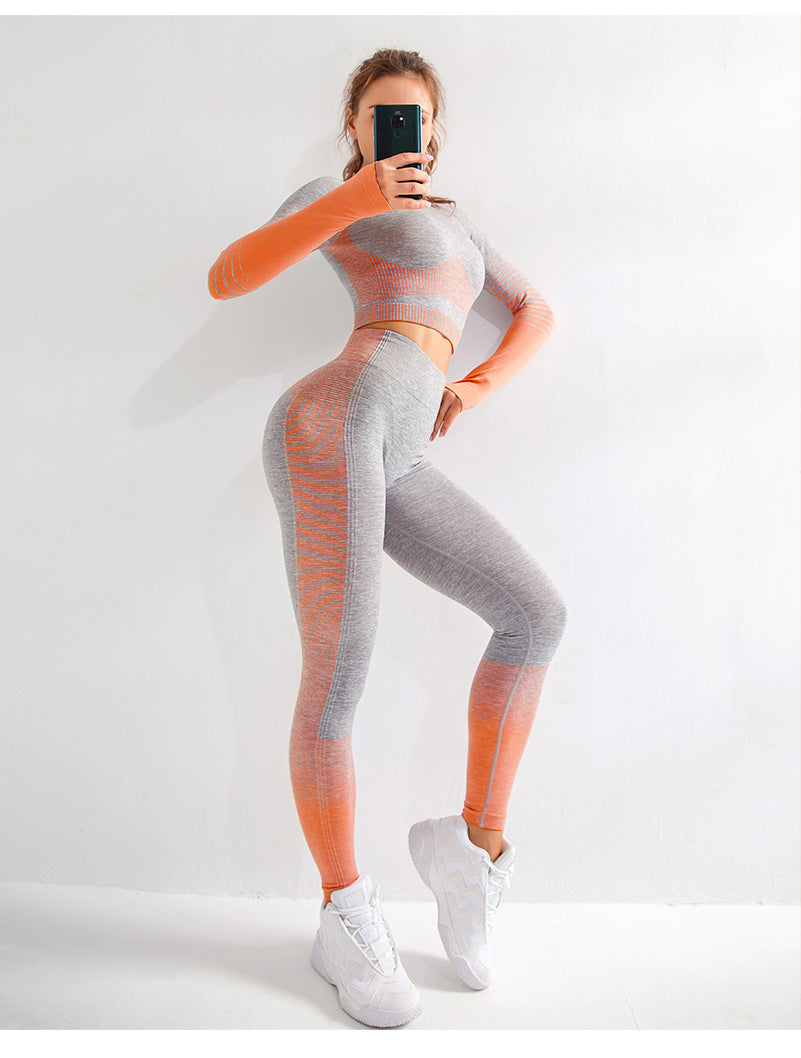 Seamless Gradient Yoga Set