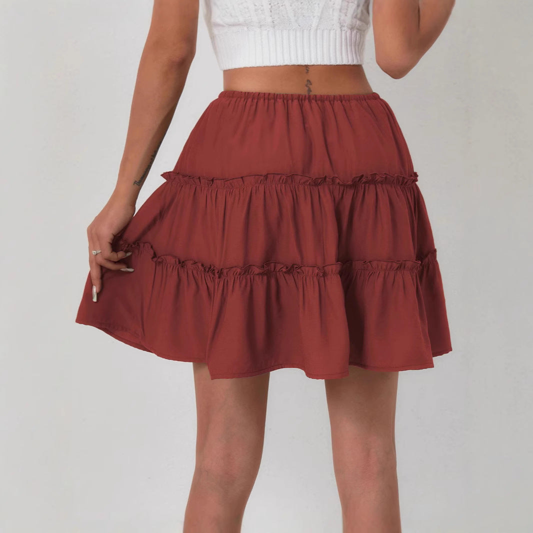 Tiered Ruffle Mini Skir