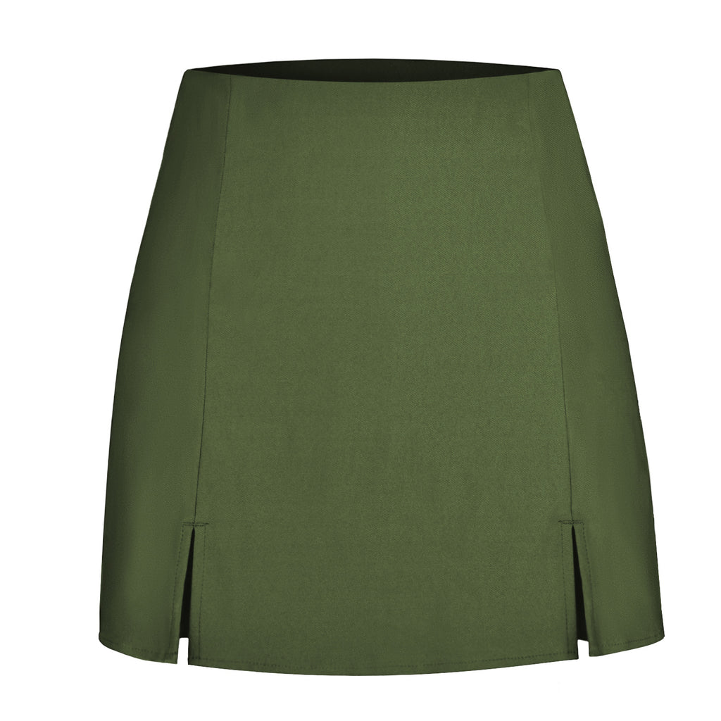 High Waist Side Slit Skort Shorts
