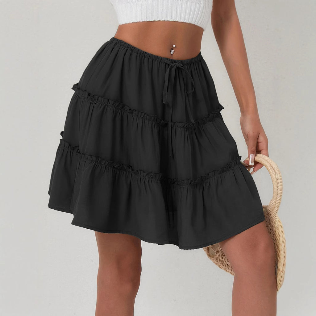 Tiered Ruffle Mini Skir